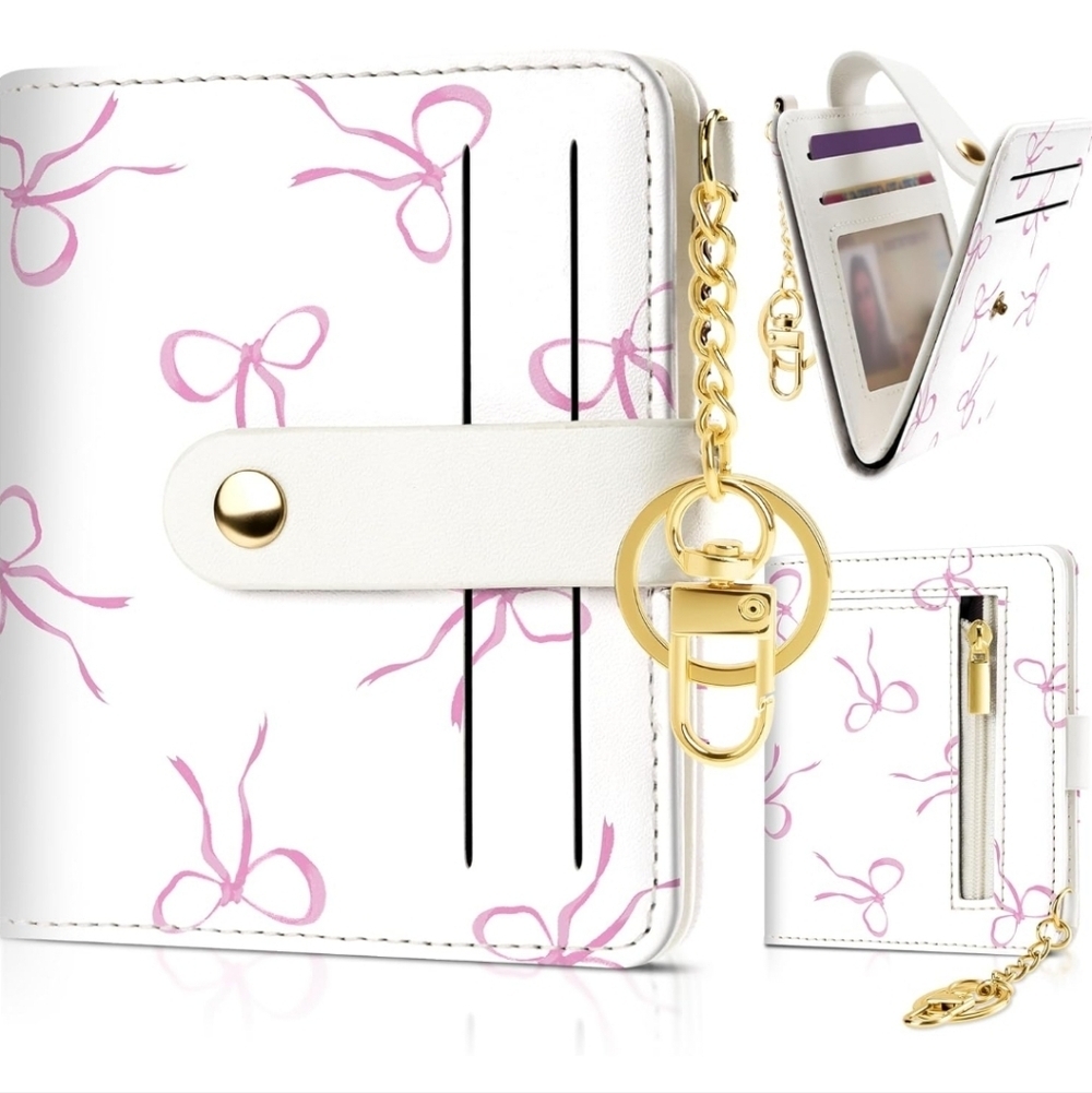 Elegant White and Pink Women's Wallet